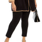 Cardigan Alfani Plus Drape-Front, Preto, Tamanho 2XL