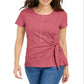 Top feminino com amarração lateral estilo &amp; co, rosa, tamanho GG