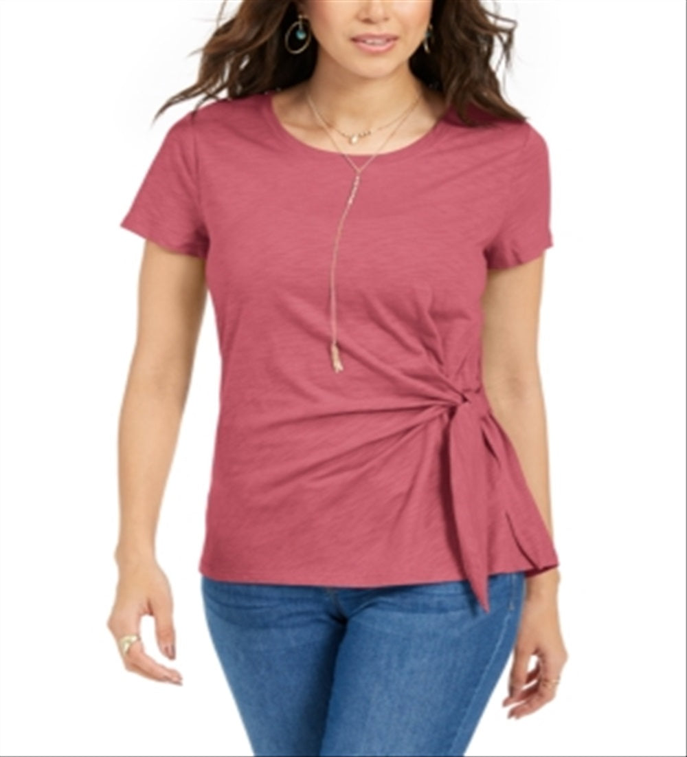 Top feminino com amarração lateral estilo &amp; co, rosa, tamanho GG
