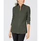 Karen Scott Suéter Feminino com Zíper Frontal Verde Tamanho Pequeno GG