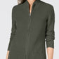 Karen Scott Suéter Feminino com Zíper Frontal Verde Tamanho Pequeno GG