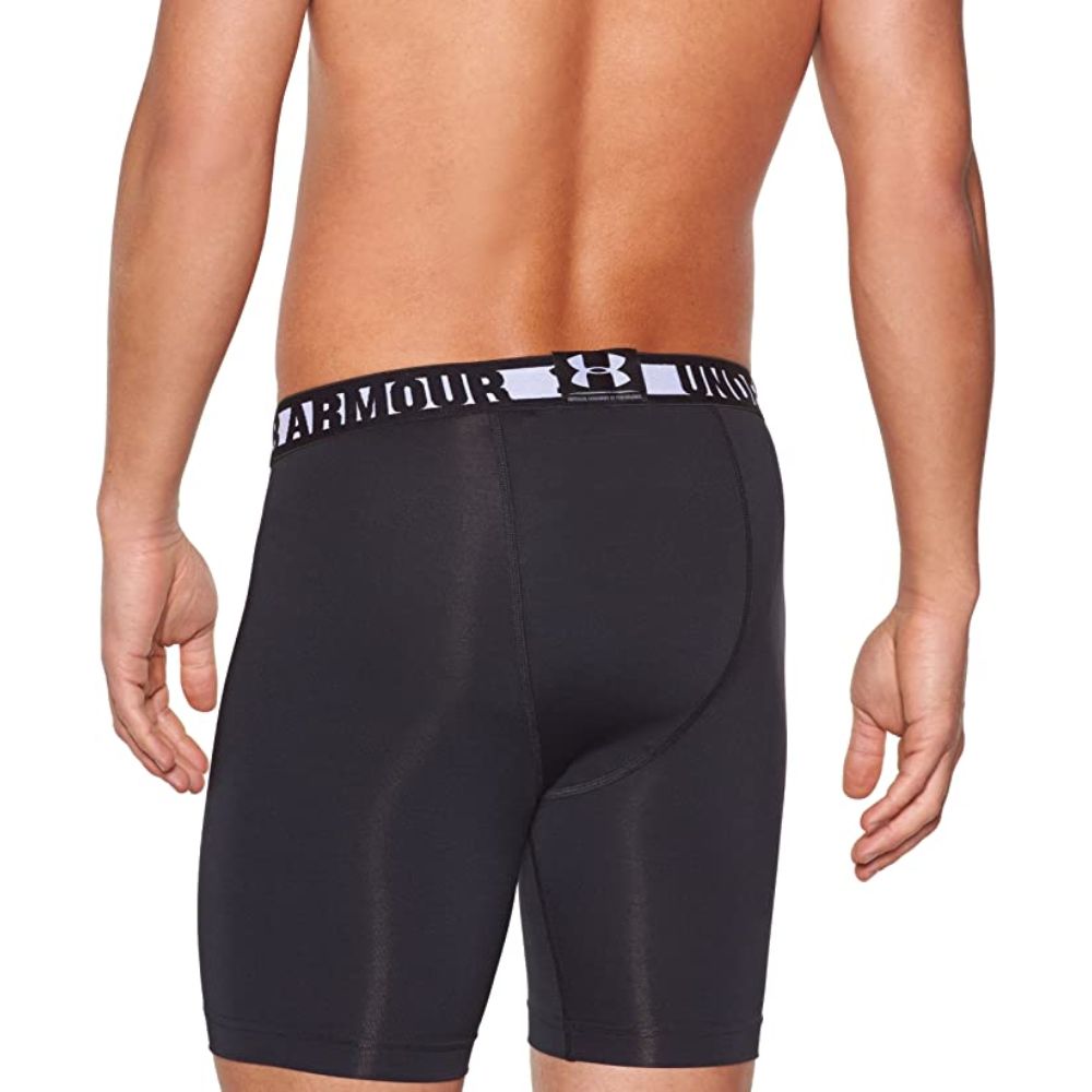 Shorts de compressão Under Armour HeatGear® Sonic masculino, tamanho grande, cinza mesclado, tamanho G