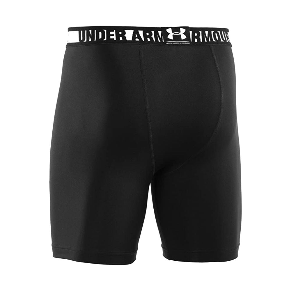 Shorts de compressão Under Armour HeatGear® Sonic masculino, tamanho grande, cinza mesclado, tamanho G