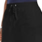 Saia-calça feminina Karen Scott French Terry, preta, tamanho pequeno