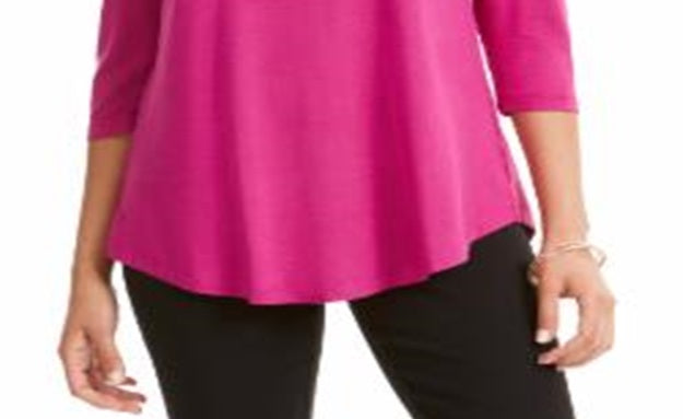 JM Collection Top Feminino com Ombros Vazados Rosa Tamanho Pequeno
