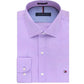 Camisa social masculina Tommy Hilfiger Slim Fit Stretch Check Roxa Tamanho GG