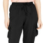 Calça cargo Hippie Rose Junior, preta, tamanho pequeno