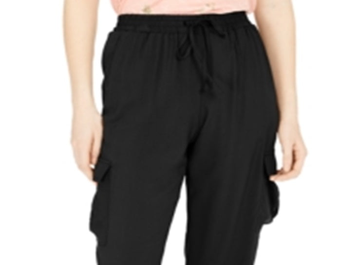 Calça cargo Hippie Rose Junior, preta, tamanho pequeno