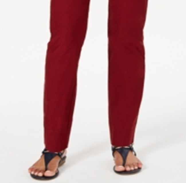 Calça Chelsea Tummy Control Feminina Charter Club Vermelha Tamanho 4 Petite