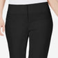 Calça feminina Alfani Cropped com renda e detalhes em preto, tamanho 8 Petite