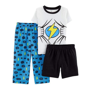 Conjunto de pijama Carter's Toddler Boy 3 peças azul tamanho 3T