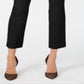 Calça feminina justa, cintura média, preta, tamanho 16, da INC International Concepts