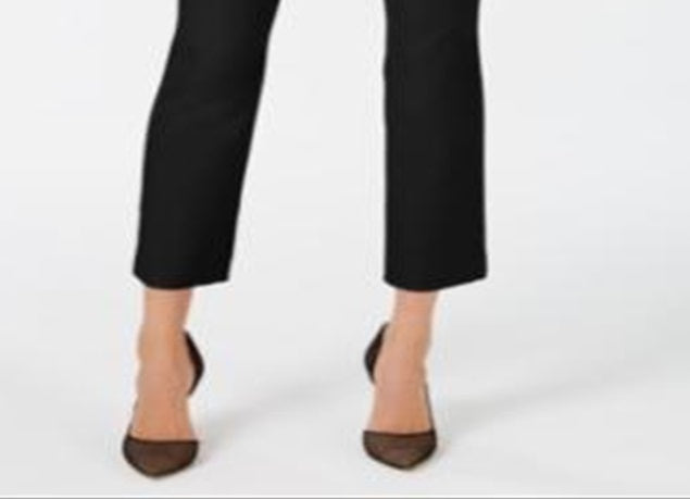 Calça feminina justa, cintura média, preta, tamanho 16, da INC International Concepts