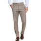 Calça de terno masculina Michael Kors Classic-Fit Airsoft Stretch Birdseye Windowpane, marrom, tamanho 36x32