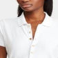 Camisa polo feminina Ralph Lauren Stretch, branca, tamanho pequeno