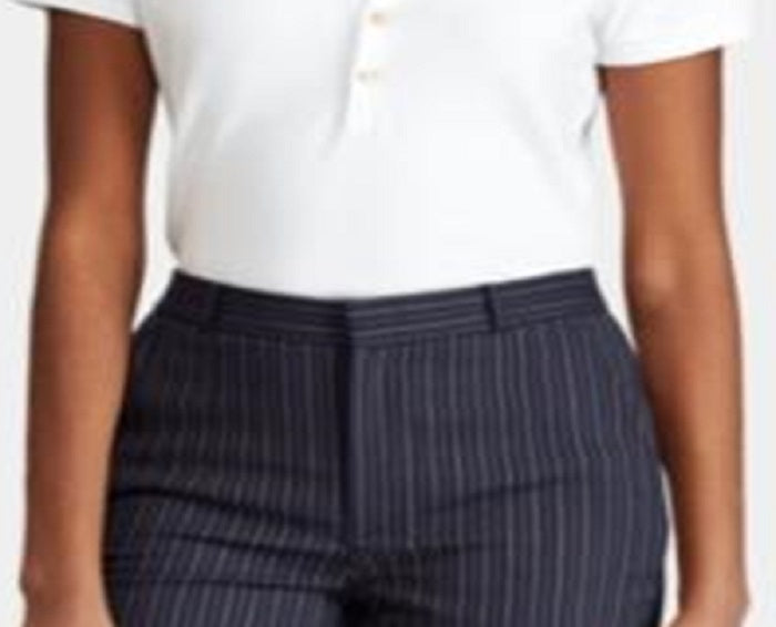 Camisa polo feminina Ralph Lauren Stretch, branca, tamanho pequeno