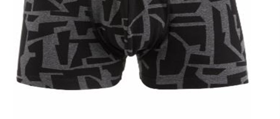 Calção de banho masculino Hugo Boss estampado preto tamanho médio