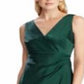 Vestido de festa de cetim Ralph Lauren feminino verde tamanho -18