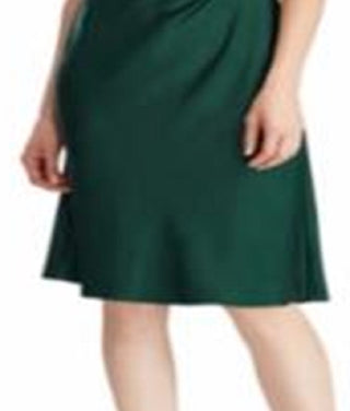 Vestido de festa de cetim Ralph Lauren feminino verde tamanho -18