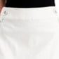 Mini saia jeans estilo marinheiro feminina INC International Concepts, branca, tamanho 6