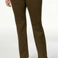 Calça feminina estilo &amp; co com controle de barriga, perna reta, verde, tamanho 10 S