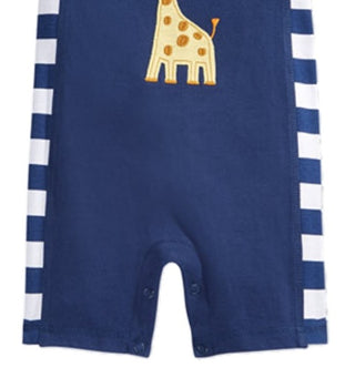 Macacão Girafa de Algodão para Bebê Menina First Impressions Azul Tamanho 0-3M