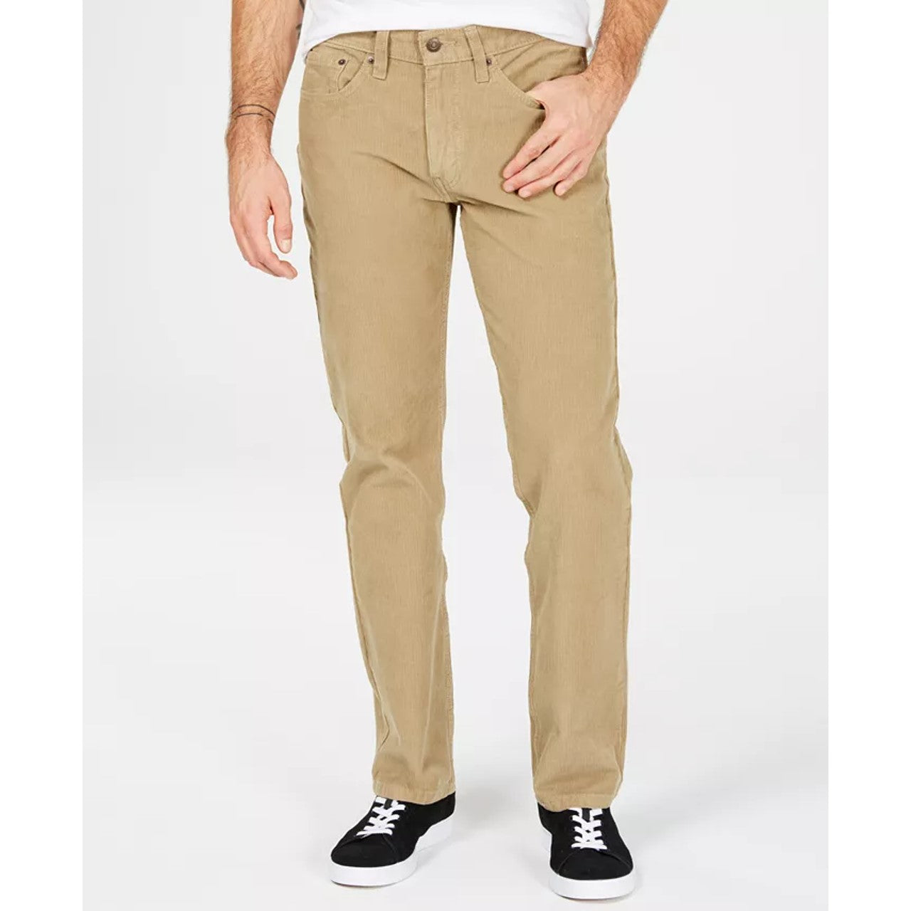 Calça Levi's 514 de veludo cotelê reta masculina, azul, tamanho 32x30