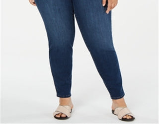 Calça jeans skinny feminina Charter Club Plus Windham Tummy Control, azul, tamanho 22W