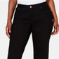 Calça jeans feminina com controle de barriga e ajuste curvilíneo, tamanho 0, preta, da INC International Concepts