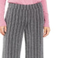 Calça feminina texturizada metálica JM Collection, preta, tamanho X-S