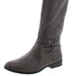 Botas de montaria Kindell de couro sintético femininas Style &amp; Co, cinza, tamanho 6 M