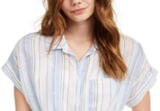 Blusa Planet Gold Junior com amarração frontal e brilho, tamanho médio, amarela