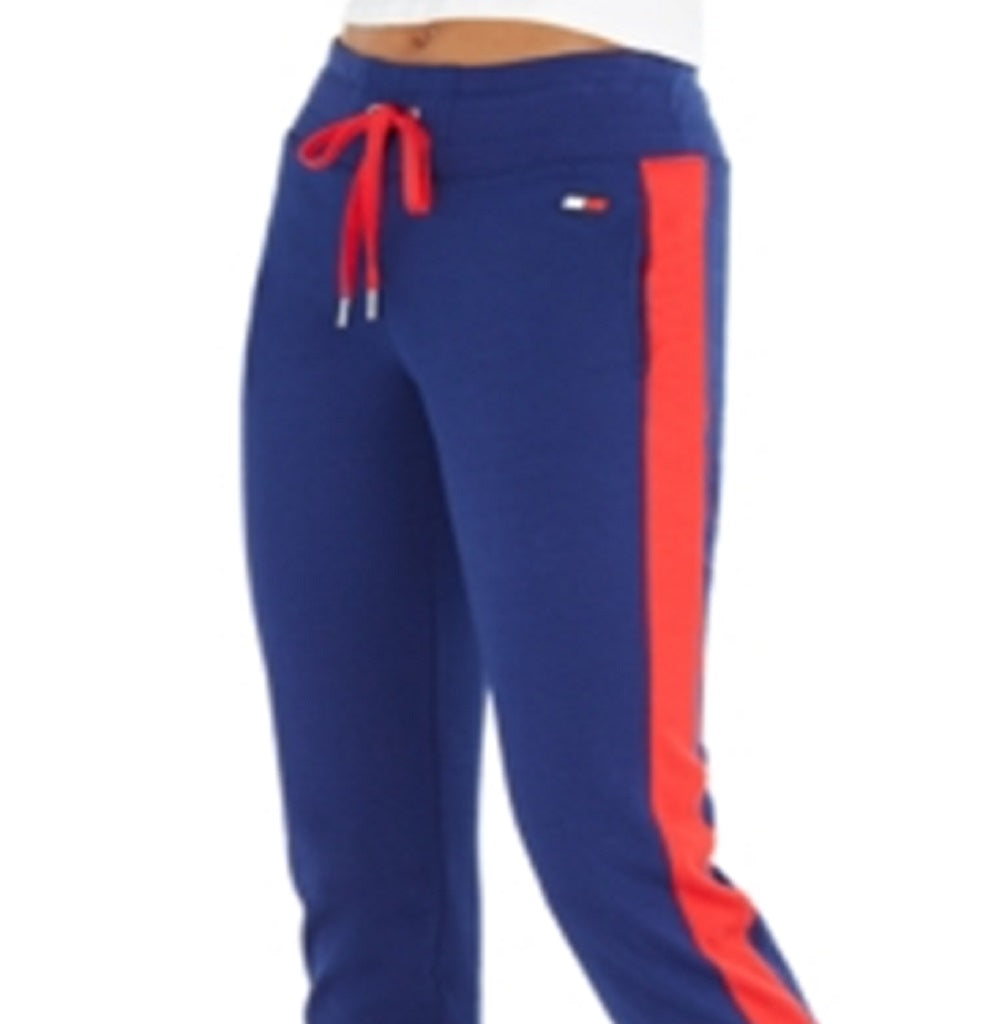 Calça jogger feminina Tommy Hilfiger Colorblocked azul tamanho grande