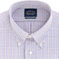 Camisa social masculina Eagle com gola xadrez roxa tamanho 36x37