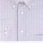 Camisa social masculina Eagle com gola xadrez roxa tamanho 36x37