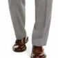 Calça social masculina Ralph Lauren de lã mesclada com ajuste clássico, cinza, tamanho 33x32