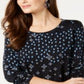 Blusa estampada feminina Style &amp; Co, azul, tamanho X-S