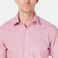 Camisa xadrez masculina Club Room Regular Fit com botões, vermelha, tamanho 34-35