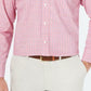 Camisa xadrez masculina Club Room Regular Fit com botões, vermelha, tamanho 34-35