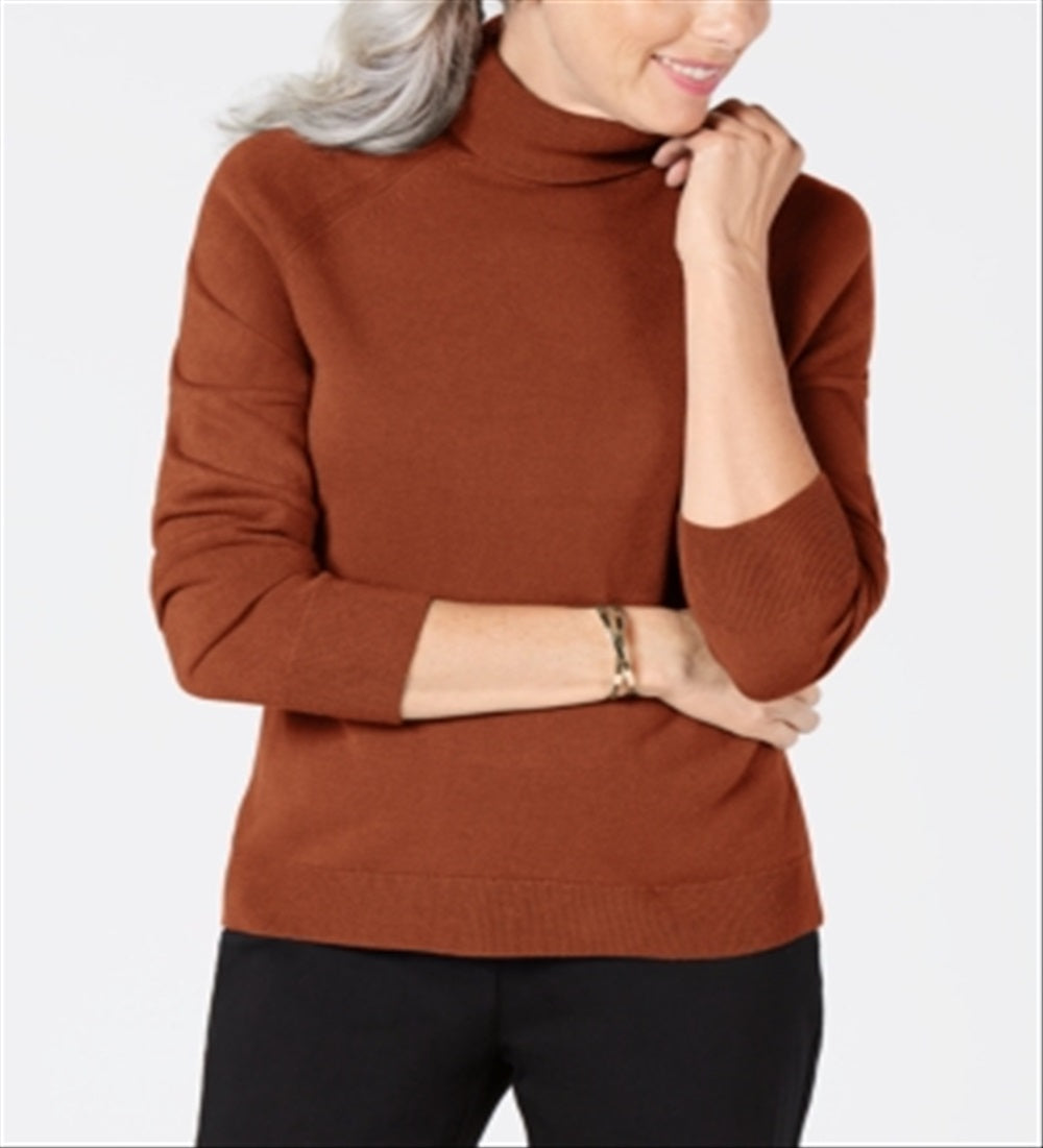 Karen Scott Suéter Feminino Luxsoft Gola Alta Vermelho Tamanho Pequeno Grande