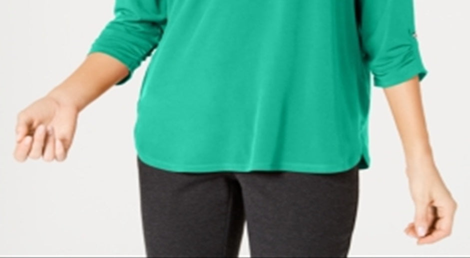 JM Collection Top Feminino com Zíper Verde Tamanho Pequeno P
