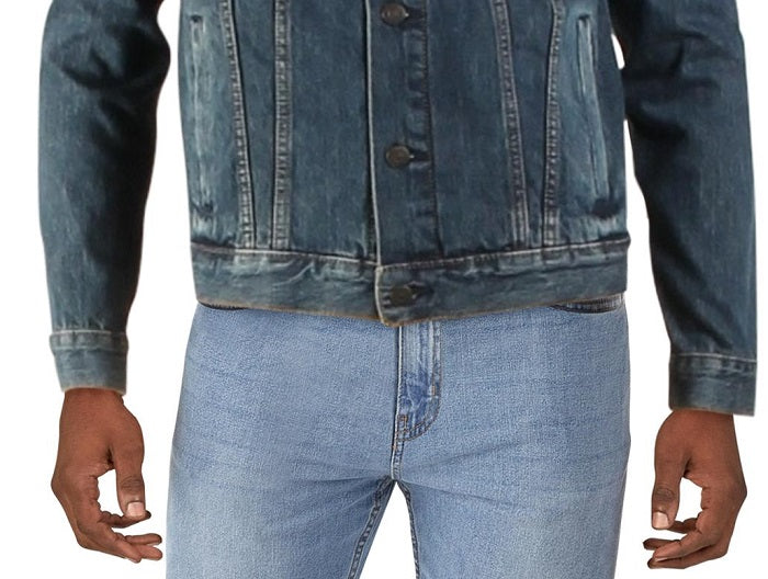 Jaqueta jeans bordada Levi's Trucker for Mason Mason masculina, azul, tamanho XX-G