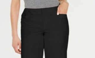 Bermuda feminina Charter Club de sarja, preta, tamanho 4