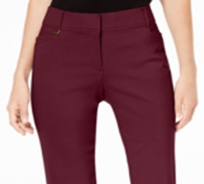 Calça feminina JM Collection Tummy Control Curvy Fit vermelha tamanho 22X5