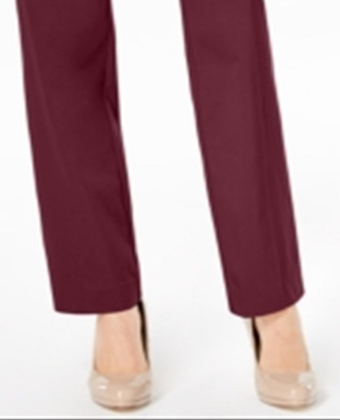 Calça feminina JM Collection Tummy Control Curvy Fit vermelha tamanho 22X5
