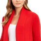 Cardigan feminino Charter Club com gola xale e frente aberta, tamanho pequeno, vermelho
