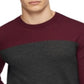 Suéter masculino Calvin Klein Merino Colorblock vermelho tamanho médio