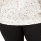 Karen Scott Plus Wheat Fields Top Feminino Branco Tamanho 0X