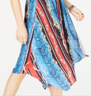 Vestido feminino estampado com ombros descobertos da INC International Concepts, preto, tamanho 2, pequeno