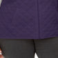 Colete acolchoado feminino Karen Scott, roxo, tamanho 0X